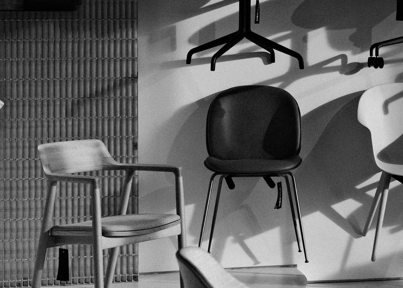 Chairs displayed in a showroom