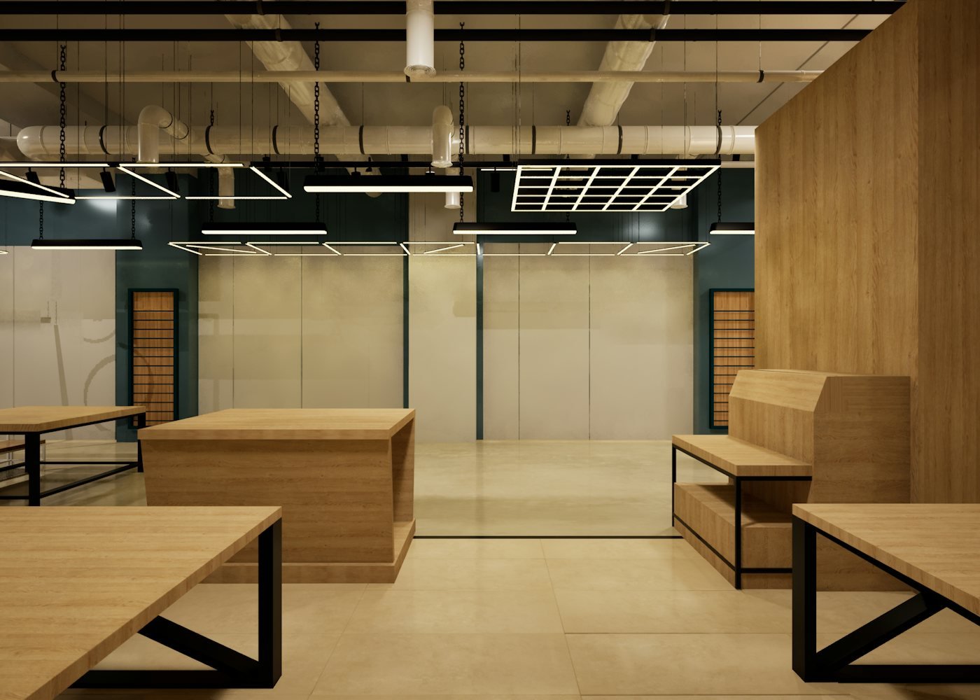 An open corner of the showroom